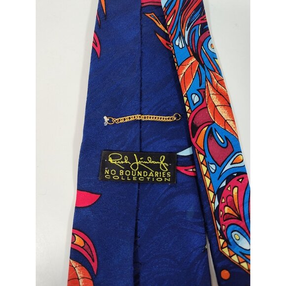 RUSH LIMBAUGH No Boundaries Collection Silk Men's Neck Tie Psychedelic Leaves - Picture 3 of 5